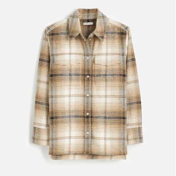 Madewell Jackets & Blazers - Madewell Flannel Button-Up Shirt-Jacket in Plaid